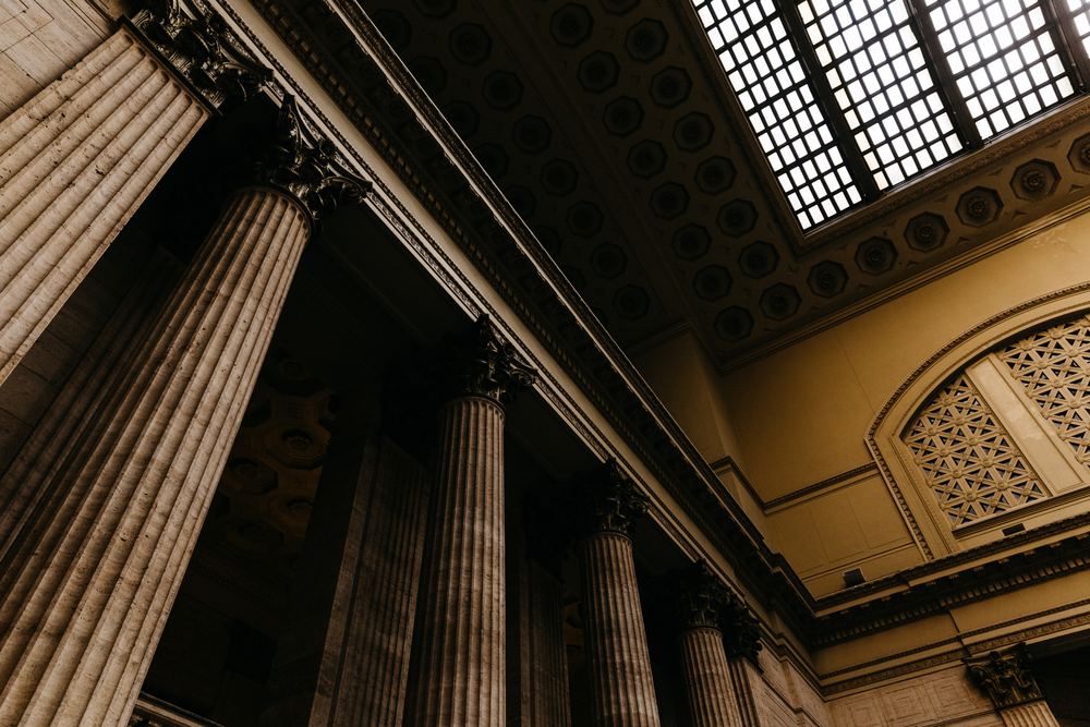 Courthouse colonnade